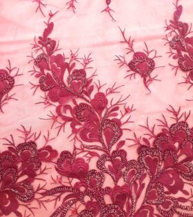 Imported Tulle - Maroon