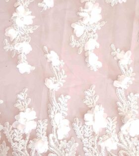 Fancy Corded Tulle - Ivory