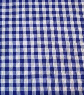 Gingham Seer Sucker - Royal Blue