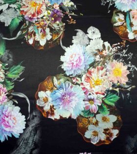 Digital Printed Duchess Satin - Floral