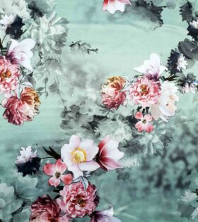 Digital Printed Duchess Satin - Floral