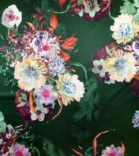 Digital Printed Duchess Satin - Floral