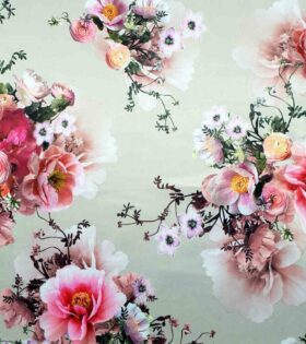 Digital Printed Duchess Satin - Floral