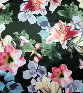 Digital Printed Duchess Satin - Floral