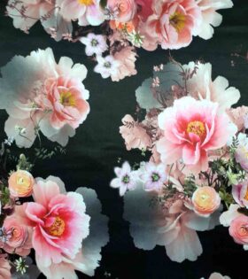 Digital Printed Duchess Satin - Floral