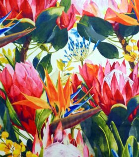 150cm Cotton Canvas - Protea