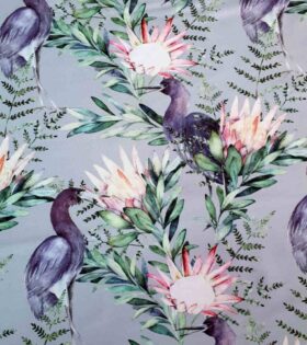 150cm Cotton Canvas - Proteas & Birds
