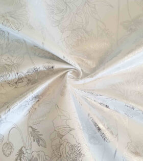 Plain Foil Duchess Satin - White