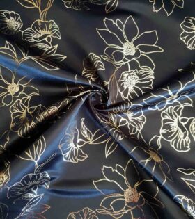 Plain Foil Duchess Satin - Black