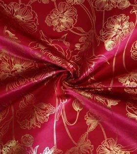 Plain Foil Duchess Satin - Maroon
