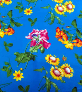 Printed Mini-Matt - Floral - Turquoise