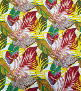 Printed Mini-Matt - Leaves - White