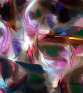 Digital Printed Duchess Satin - Abstract