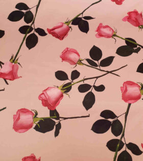 Digital Printed Duchess Satin - Roses