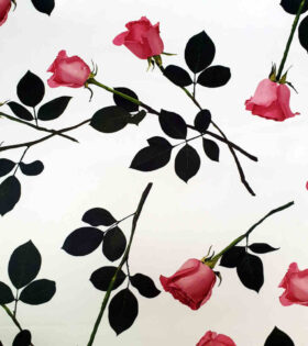 Digital Printed Duchess Satin - Roses