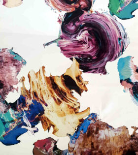 Digital Printed Duchess Satin - Abstract