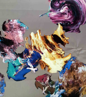 Digital Printed Duchess Satin - Abstract