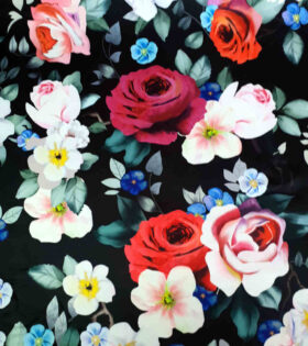 Digital Printed Duchess Satin - Floral