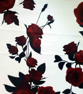 Digital Printed Duchess Satin - Roses