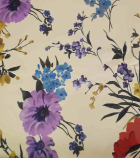 Digital Printed Duchess Satin - Floral