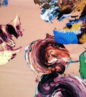 Digital Printed Duchess Satin - Abstract