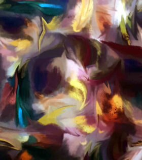 Digital Printed Duchess Satin - Abstract