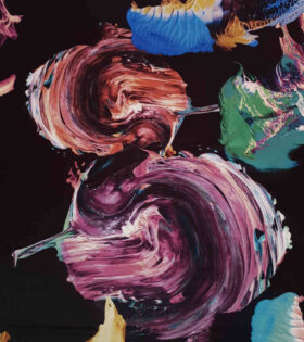 Digital Printed Duchess Satin - Abstract