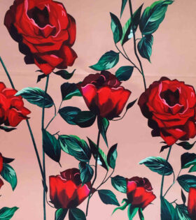 Digital Printed Duchess Satin - Roses