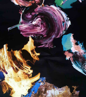 Digital Printed Duchess Satin - Abstract