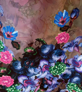 Digital Printed Duchess Satin - Floral