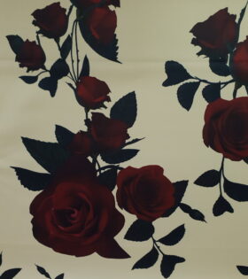 Digital Printed Duchess Satin - Roses
