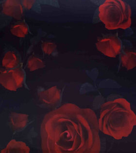 Digital Printed Duchess Satin - Roses
