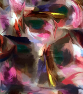 Digital Printed Duchess Satin - Abstract