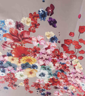 Digital Printed Duchess Satin - Floral