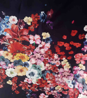 Digital Printed Duchess Satin - Floral