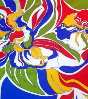 Digital Printed Duchess Satin - Abstract