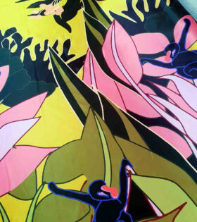 Digital Printed Duchess Satin - Floral