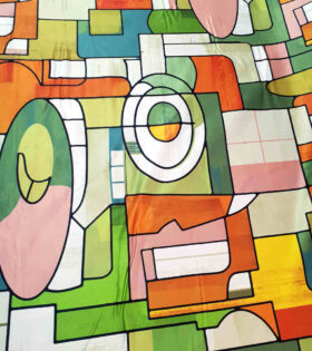 Digital Printed Duchess Satin - Abstract