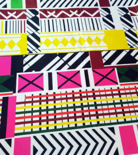 Digital Printed Duchess Satin - Abstract