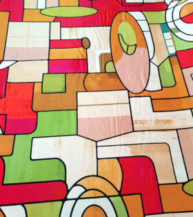 Digital Printed Duchess Satin - Abstract