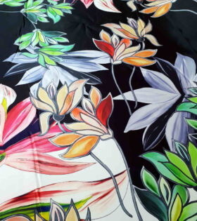 Digital Printed Duchess Satin - Floral