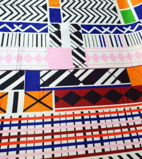 Digital Printed Duchess Satin - Abstract