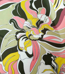 Nala Satin - Abstract - Coral