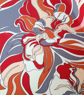 Nala Satin - Abstract - Peach