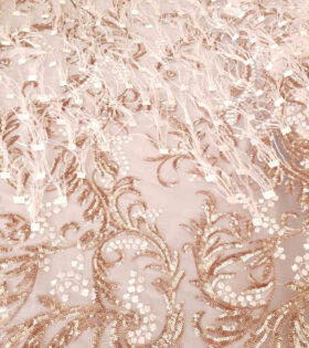 Cord Feather Tulle - Rose Gold