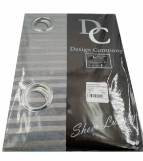 Ready to Hang Curtain - Turkish Stripe Eyelet - Duck Egg