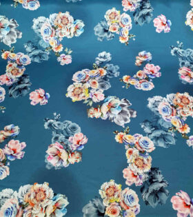 Digital Printed Duchess Satin - Floral