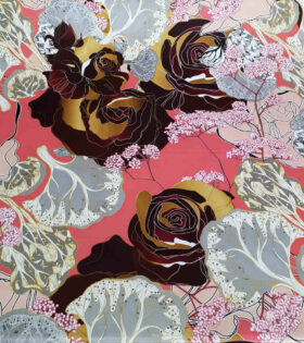 Digital Printed Duchess Satin - Abstract
