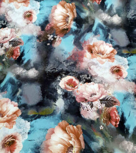 Digital Printed Duchess Satin - Abstract