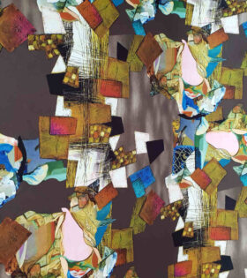 Digital Printed Duchess Satin - Abstract